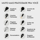 Kit de Utensílios de Cozinha em Silicone com Suporte – Completo e Multifuncional